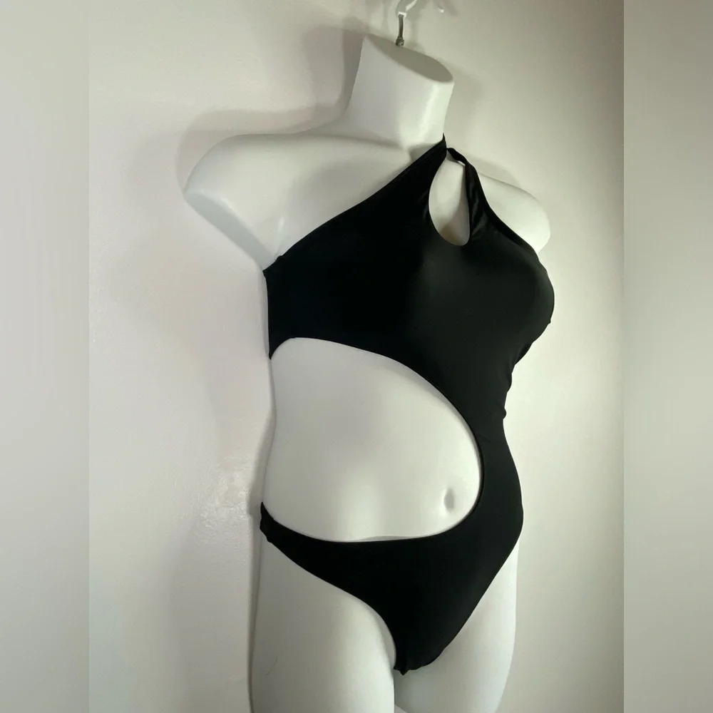 Cupshe X STASSIE One Piece Swimsuit One Shoulder Cutout High Cut NWT Size S